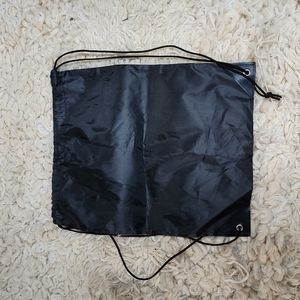 Black drawstring bag